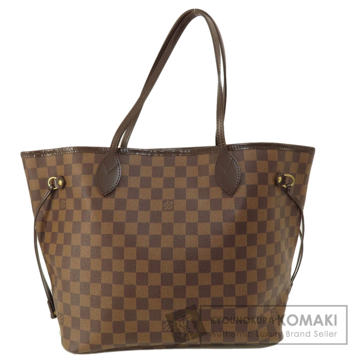 LOUIS VUITTON ルイヴィトン N51105 ネヴァーフルMM ダミエ エベヌ トートバッグ ダミエキャンバス レディース 中古