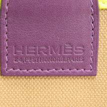 HERMES エルメス スティープル25 シルバー金具 トートバッグ トワルアッシュ レディース 中古_画像8