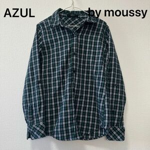 AZUL by moussy チェック柄 長袖シャツ