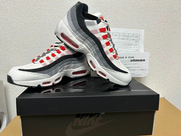 未使用品★NIKE AIRMAX95QS 赤白 US9.5 27.5cm