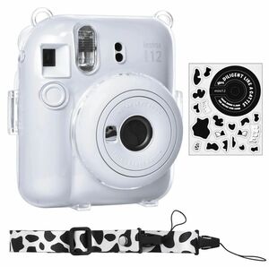 クリアケース 透明 ケース ファイル収納ポケット付き ケース 12 12 mini instax クリア　Fujifilm チェキ