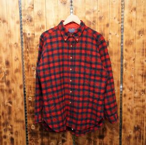 70s pendleton ボタンダウンシャツ　ウールシャツ　L/ペンドルトン