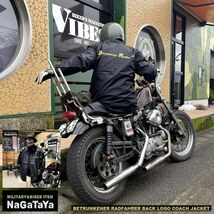 NEW クラブスタイル BETRUNKENER RADFAHRER ベェトォンナ ラドファ バックロゴ ナイロン コーチジャケット ブラック Mサイズ_画像8