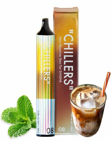 CHILLERS 電子タバコ 禁煙 サポート シーシャ チラーズ Cafe au lait x Mint カフェオレ×ミント