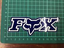 『Fox Racing』 ステッカー　２枚セット　ロゴ＆ヘッド　青　フォックスレーシング_画像2