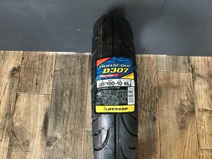 DUNLOP RUNSCOOT D307 80/100-10 46J フロント・リア共用　2018年製　チューブレス　ダンロップ