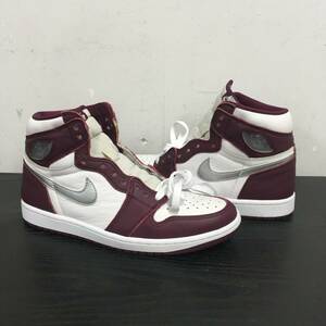 TT53 26.5cm スニーカー NIKE AIR JORDAN 1 RETRO HIGH OG BORDEAUX 555088-611 ナイキ BFAR エアジョーダン1レトロ ボルドー シルバー