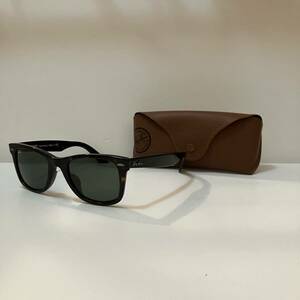 【美品】Ray-ban/レイバン WAYFARER ウェイファーラー サングラス RB2140-F 902 52ロ22 3N ケース付属 色付レンズ 