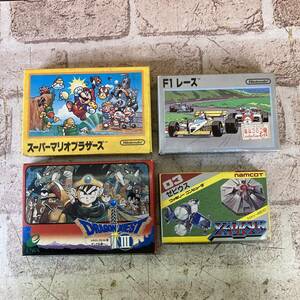 [2-298] ファミコンソフト まとめ 4点マリオ ドラクエⅢ ゼビウス F1レース