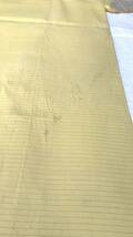 アンティーク絽袋帯　正絹生地 夏用 黄色地にバラの刺繍織花柄 A270_画像10
