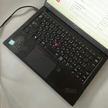 JXJK4062 【ジャンク】Lenovo ThinkPad X1 Carbon /Core i7-8565U 1.80GHz/ メモリ:16GB /動作未確認/BIOS確認済/パスワードあり_画像2
