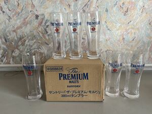 H111515 サントリー SUNTORY プレミアム モルツ 380ml タンブラー ビールグラス ビアグラス グラス コップ プレモル 6個セット