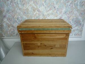 H022151 茶箱 木箱 収納箱 木製 昭和レトロ トタン ブリキ