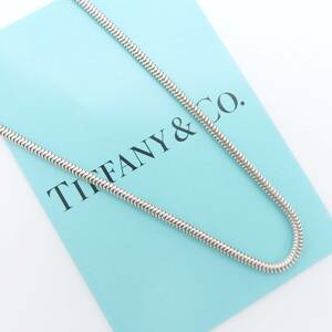 【送料無料】 希少 美品 Tiffany&Co. ティファニー ミディアム スネーク チェーン シルバー ネックレス 46cm SV925 RP39