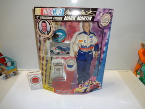 NASCAR 12インチ COLLECTOR FIGURE MARK MARTIN Valvoline 1997 フィギュア　未開封 未使用品 デッドストック 古い物です。