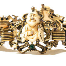 ★60s USA 「Selini」 Vintage buddha & dragon Unsigned bracelet by Selro_画像2