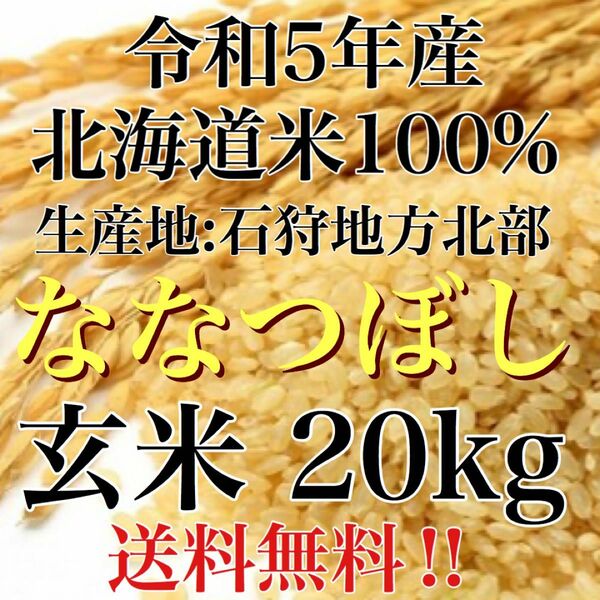 令和5年度産北海道米100%ななつぼし玄米20キロ