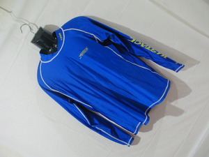 ssy8362 STYLES 長袖 Tシャツ カットソー ブルー ■ ストレッチ素材 ■ プリント ステッチ ラグランスリーブ 大きいサイズ XL