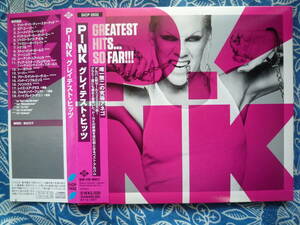 ◇P!NK/ グレイテスト・ヒッツ… ソー・ファー!!! ■帯付♪紙ジャケ ※盤面きれいです。☆2000年デビューから10年間の軌跡を凝縮♪全19曲