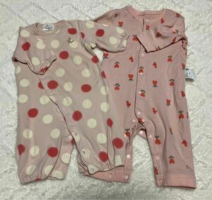 長袖ロンパース2枚セット 70cm UNIQLO hakka baby