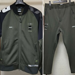 美品 F.C.R.B. Lサイズ PDK JACKET PANTS ジャージ ジャケット パンツ セットアップ カーキ FCRB F.C. Real ブリストル SOPHNET ソフ