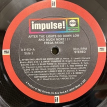 ●即決VOCAL LP Freda Payne / After the Lights Go Down Low as53 jv6207 米盤、赤黒、「Rvg機械、LW、Stereo」刻印 _画像3