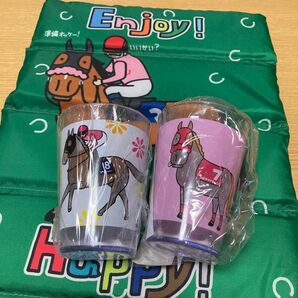 競馬 welcomeチャンス グッズ シート コップ 未使用