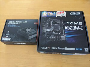 ASUS マザーボード PRIMEA520M-E と noctua NH-L9a-AM4 chromax.blackのセット