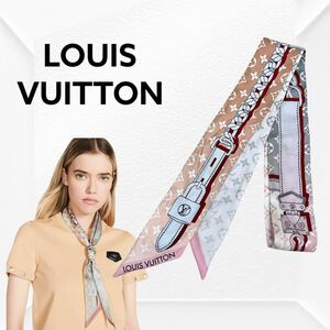 定価34,100円 LOUIS VUITTON ルイヴィトン バンドーBB・ライジング コンフィデンシャル モノグラム ストラップ バンダナ スカーフ M77636