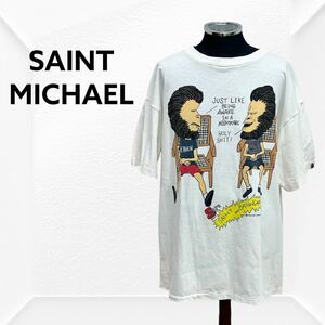 SAINT MICHAEL セントマイケル 23SS BAPE エイプコラボ プリント Tシャツ メンズ SM-S23-0000-110