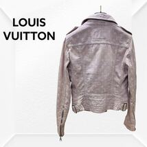 高級 LOUIS VUITTON ルイヴィトン 07SS モノグラム デニム ライダースジャケット レディース WKJA02CF7_画像2