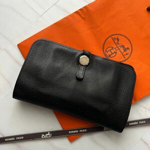 199 美品 HERMES エルメス ドゴン GM 2つ折り 長財布