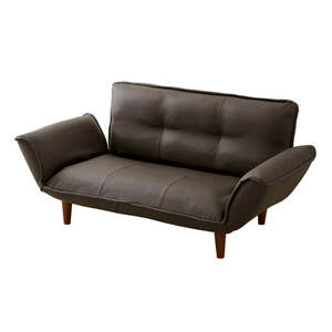  compact couch sofa [Rugano- Luger no-]( pocket coil reclining leather manner made in Japan )SH-07-RGN-BR Brown 
