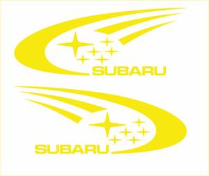 S39　スバル（SUBARU)六連星ステッカー　横17cm　2枚