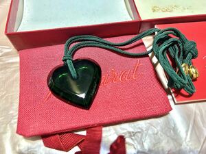 Baccarat baccarat Heart necklace green accessory box attaching 