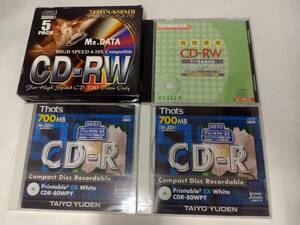 【09】CD-RW　＆　CD-R　未使用品　7枚　＆中古フォーマット済み　1枚