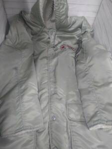 [09]CONVERSE/ Converse reverse side boa long coat / bench coat silver silver size L