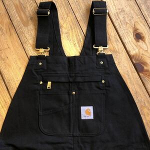 新品 カーハート carhartt ダブルニー オーバーオール メンズ 38x30 ブラック ワーク ダック生地 作業着タグ付き未使用品 P1247