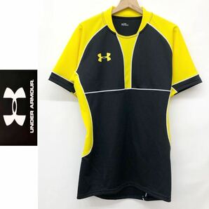 UNDER ARMOUR アンダーアーマー メンズ 定価8250円 MRG3760 UAラグビープラクティスジャージ 半袖シャツ 速乾 耐久 イエローブラック XXLの画像1