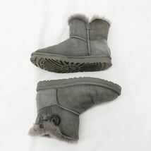 UGG アグ W BAILEY BUTTON 3352W ムートン ブーツ ショートブーツ グレー 22.0cm_画像5