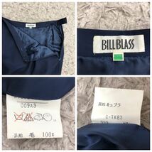 BILL BLASS ビルブラス スカートスーツ セットアップ レディース ジャケット 総裏地 肩デザイン フォーマル セレモニー ネイビー サイズ9 M_画像10