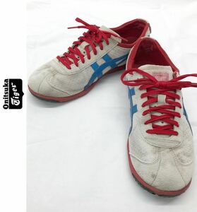 Onitsuka Tigeronitsuka Tiger men's sneakers shoes shoes suede ivory × blue 27.0~27.5cm size * quality inscription none gentleman 