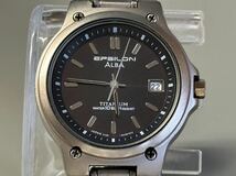 1円〜◇SEIKO セイコー ALBA アルバ EPSILON イプシロン V145-0A20 チタン TITANIUM メンズ腕時計 稼働品_画像1