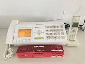 SHARP シャープ デジタルコードレスファクシミリフォンFAX電話 UX-D26CL 子機 インクリボンUX-NR5A4新品付き