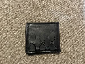 【1円〜売切】GUCCI グッチ 財布 サイフ 二つ折 黒 ブラック ウォレット 小銭入れ 