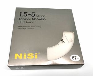 NISI 可変NDフィルター ND-VARIO pro nano 67mm 1.5-5stop 送料無料 ★ミラーレス動画撮影時に