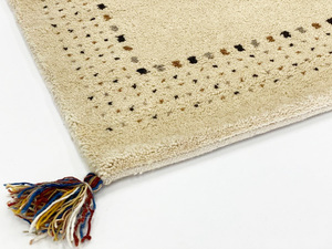 ジュウタン ギャベ 90×130cm 長方形 ベージュ色 ホットカーペットOK 絨毯 DESERT