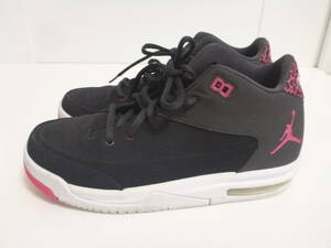 美品 NIKE　ナイキ　Nike Jordan Flight Origin 820250-060 Black Basketball Shoes Sneakers 9Y Boy Girl　24.5　バスケットシューズ