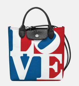 【新品】LONGCHAMP X ロバート・インディアナ XS クロスボディバッグ ホワイト- ファブリック