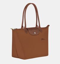 【新品】ロンシャン LONGCHAMP ル プリアージュ グリーン L ショルダーバッグ　コニャック- リサイクルキャンバス_画像1